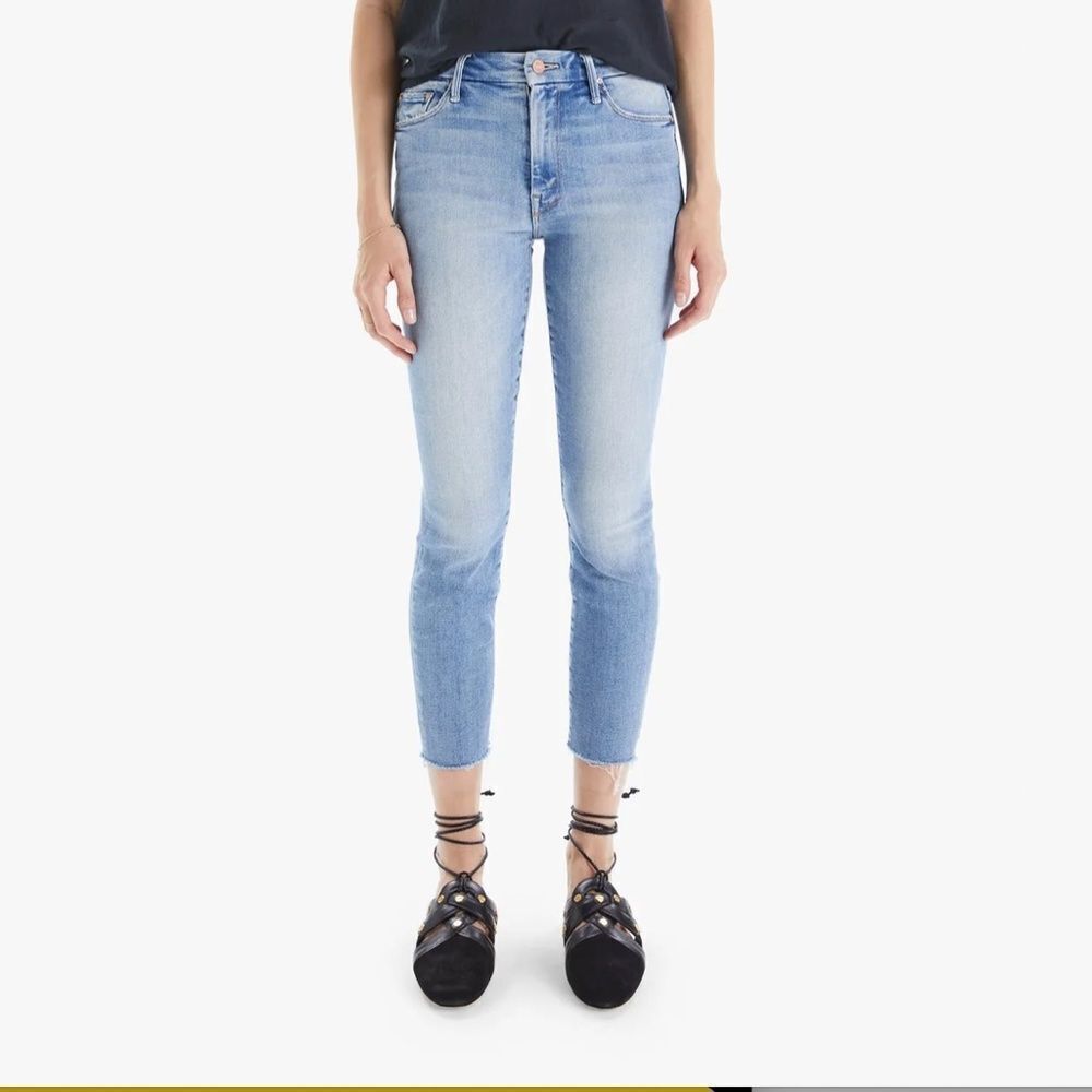 Mother High Waisted Looker Ankle Fray Au Revoir Size 27
